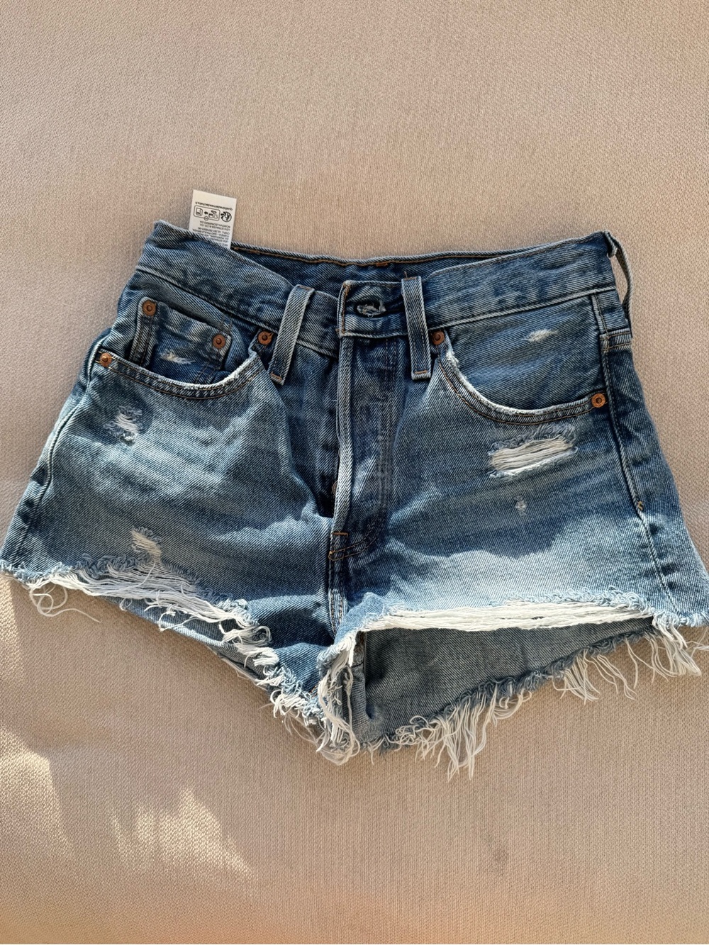 Levi’s 501Denim Cutoff Distressed Women’s Shorts - Blue